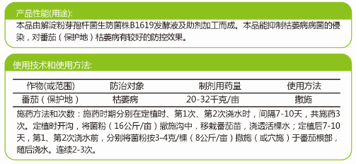 1.2亿芽孢/克解淀粉芽孢杆菌水分散粒剂